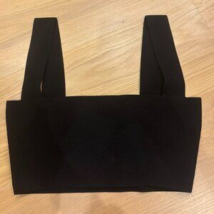 VB Body Strap Bandeau Top | Black | Stretchy Bodycon Crop Top